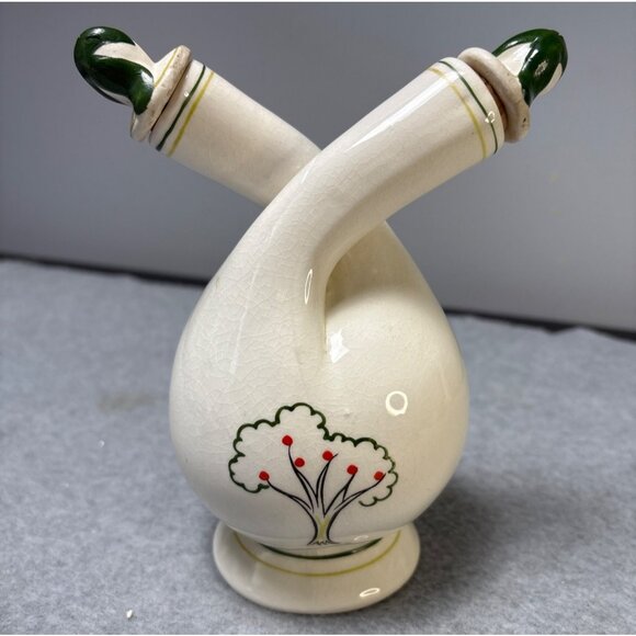 Vintage Royal Sealy Japan Ceramic Oil & Vinegar Decanter 1960s Farmer and Wife - Picture 3 of 11